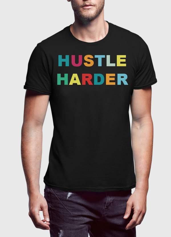 T-shirt "HUSTLE HARDER" – Pour les entrepreneurs déterminés - deslyshopping