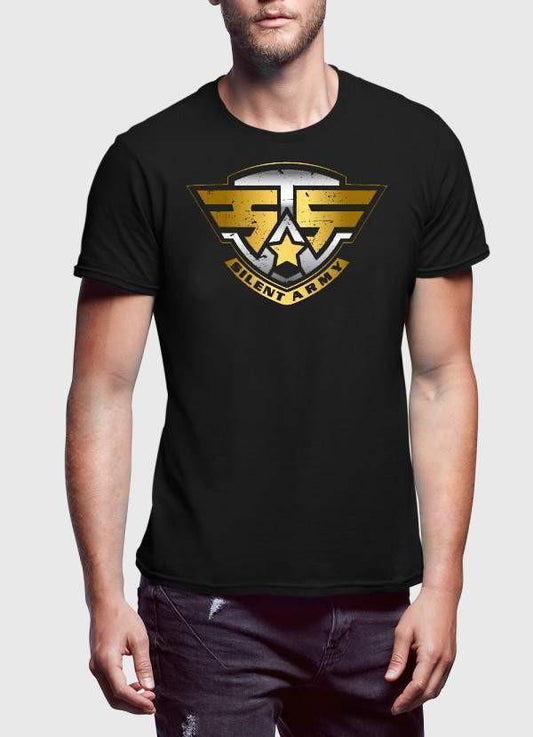 T-shirt Imprimé "Armée Silencieuse Américaine" - Noir - deslyshopping