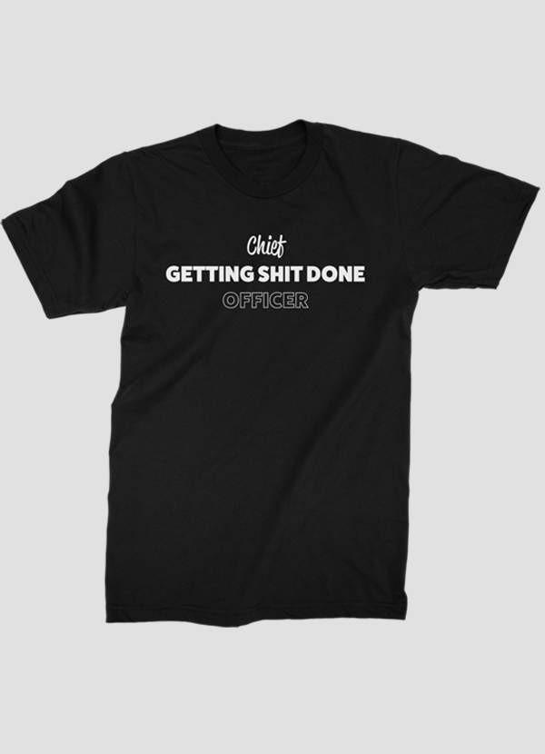 🔥 T-shirt imprimé "CHIEF GETTING SHIT DONE" 🔥 - deslyshopping
