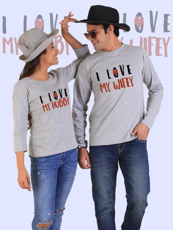 T-shirt Love My Hubby, Love My Wifey - deslyshopping