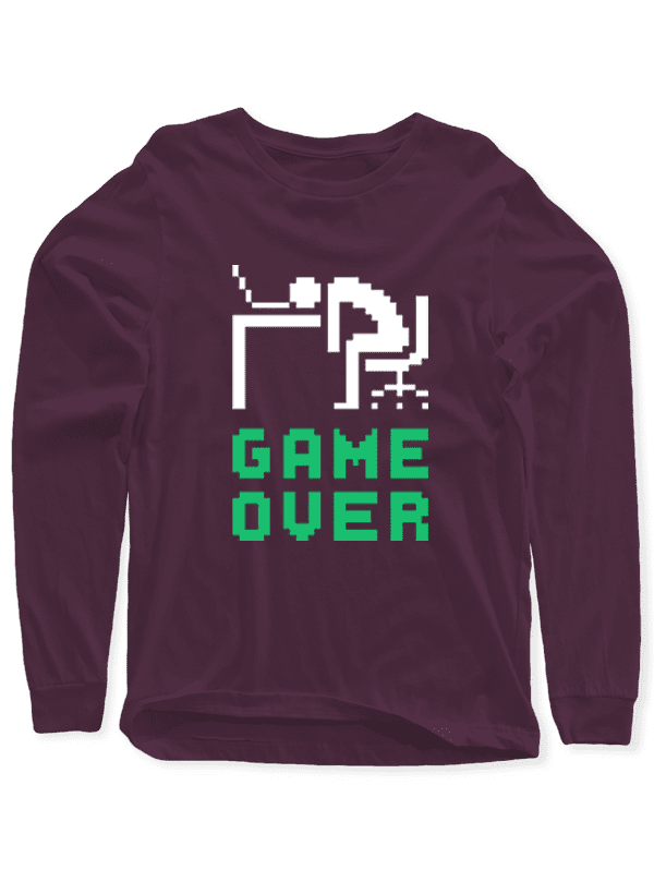 T-shirt Manches Longues Game Over - deslyshopping