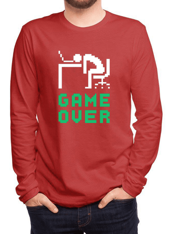 T-shirt Manches Longues Game Over - deslyshopping