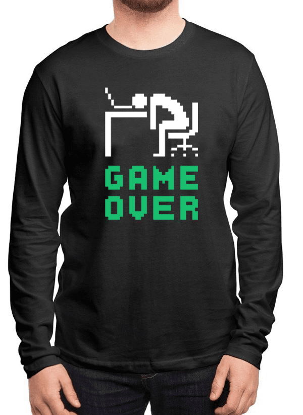 T-shirt Manches Longues Game Over - deslyshopping
