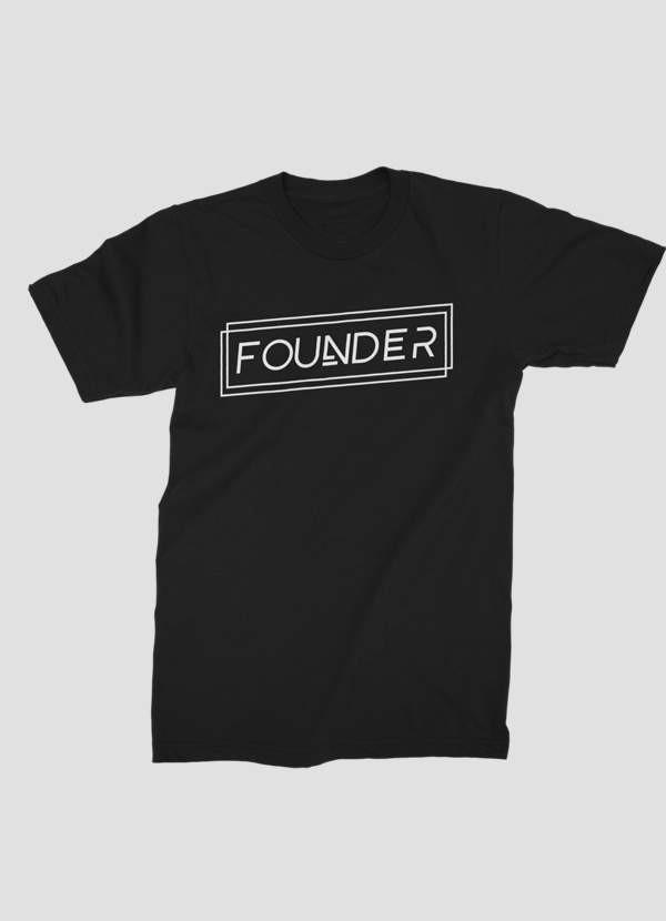 T-shirt Noir à Manches Courtes "FOUNDER" - deslyshopping