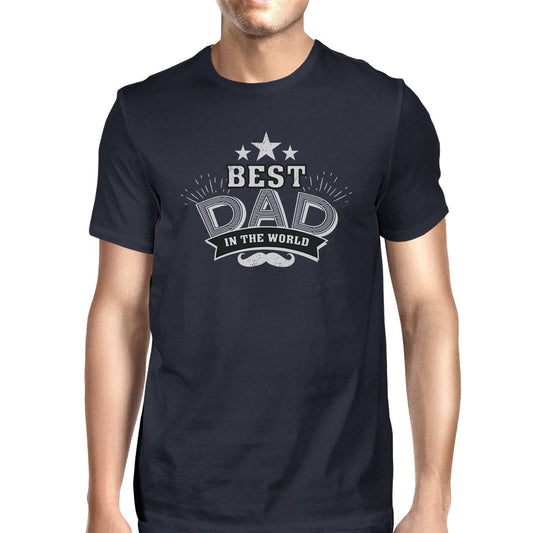 👕 T-shirt Vintage Bleu Marine "Le Meilleur Papa du Monde" - deslyshopping