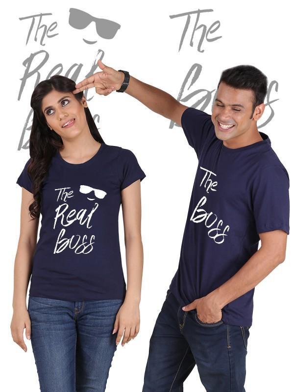T-shirts pour couple "The Real Boss" 👑💑 - deslyshopping