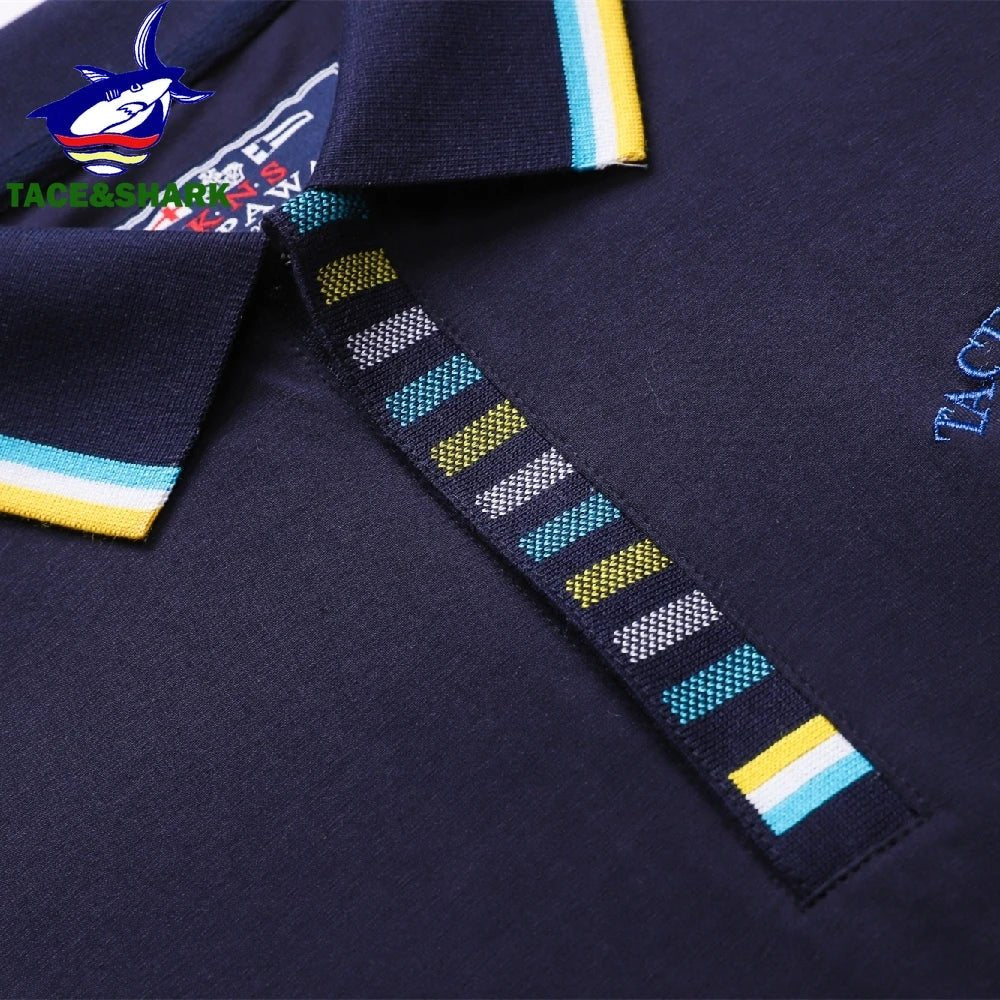 TACE&SHARK Polo de Luxe - Couleur Unie & Élégance - deslyshopping