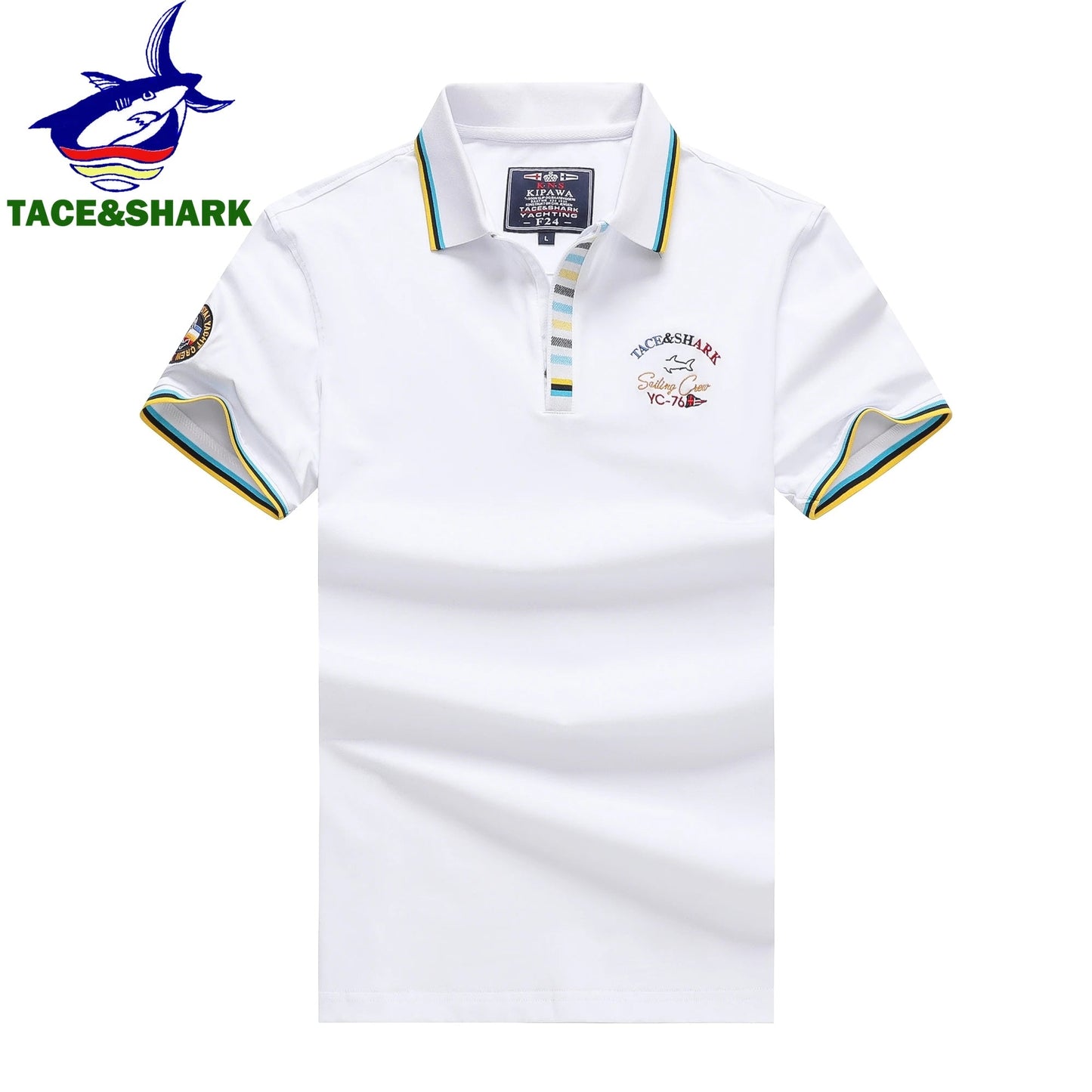 TACE&SHARK Polo de Luxe - Couleur Unie & Élégance - deslyshopping