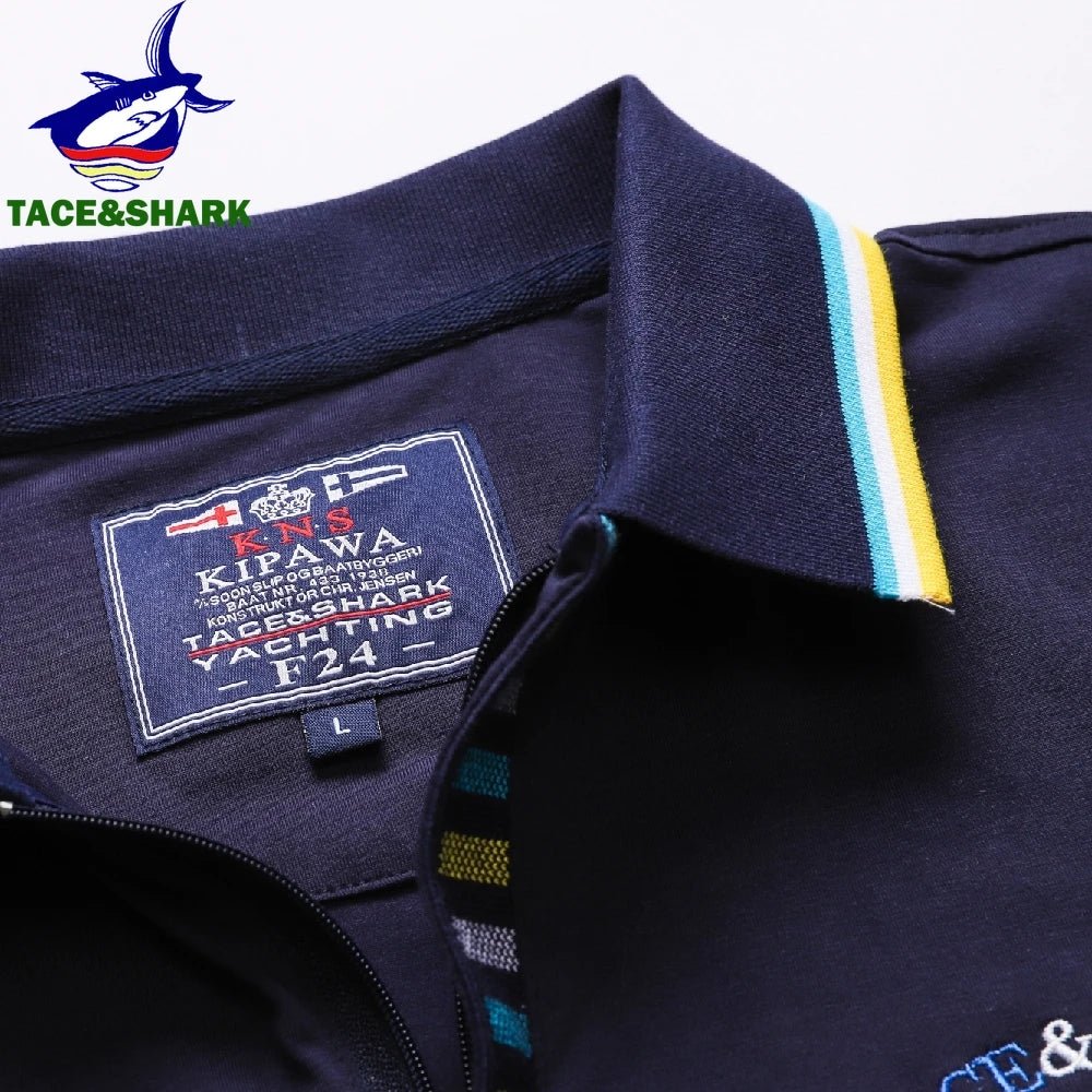 TACE&SHARK Polo de Luxe - Couleur Unie & Élégance - deslyshopping