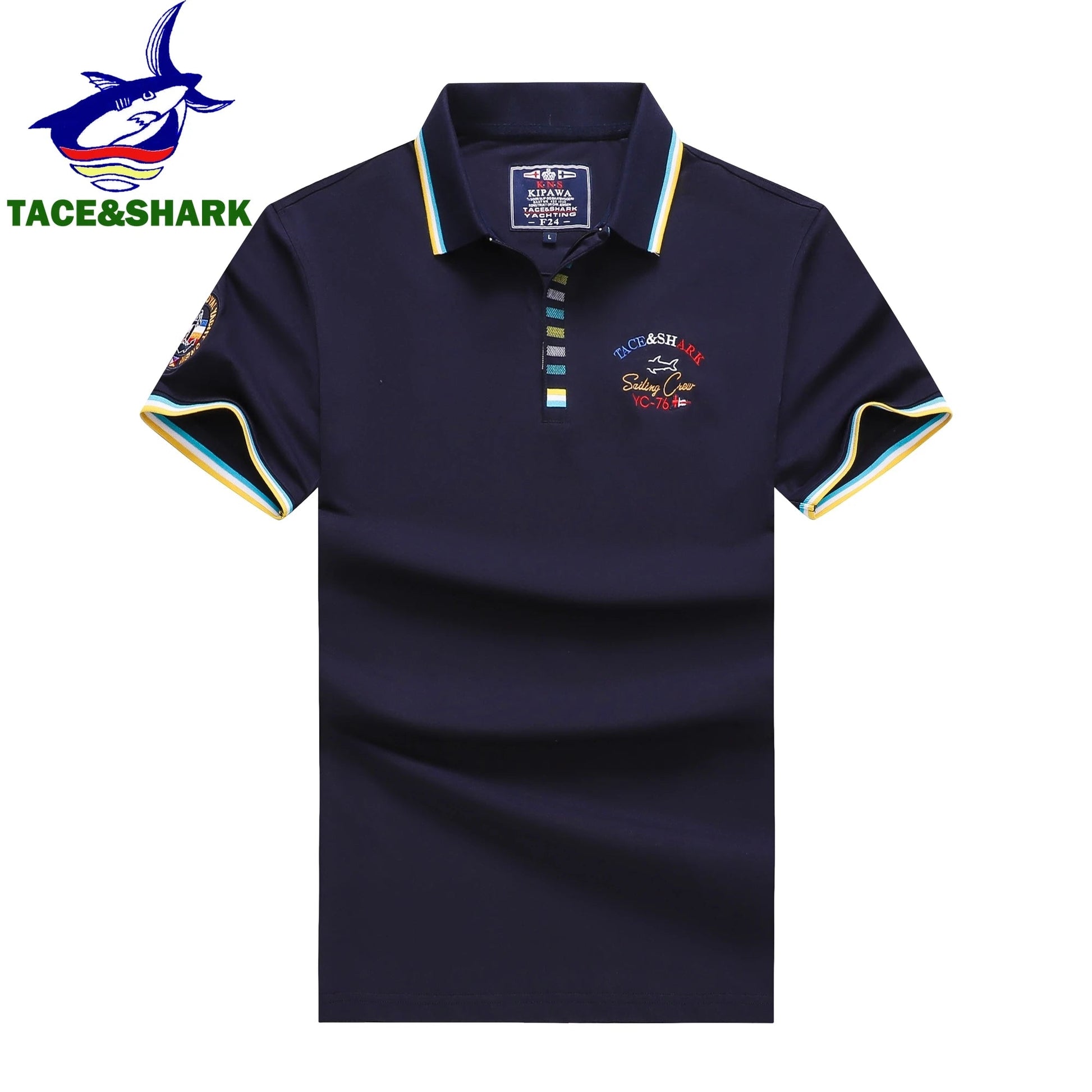 TACE&SHARK Polo de Luxe - Couleur Unie & Élégance - deslyshopping