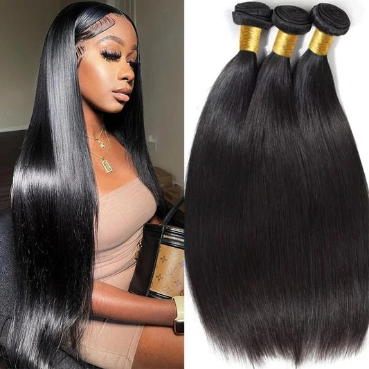Tissage Brésilien Lisse 76 cm – 12A 100% Cheveux Humains – - deslyshopping