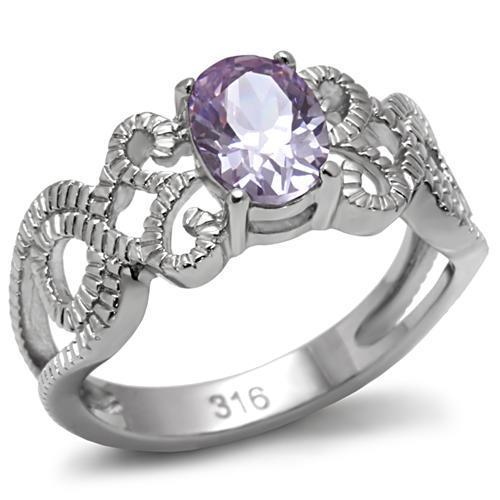 TK079 - Bague en Acier Inoxydable Poli (Sans Placage) de Qualité AAA - deslyshopping