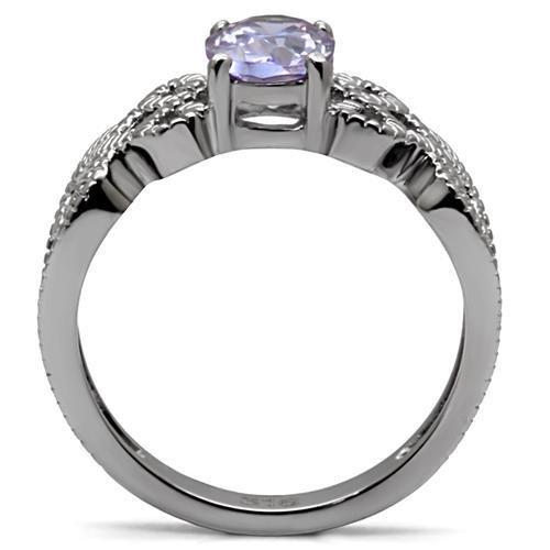 TK079 - Bague en Acier Inoxydable Poli (Sans Placage) de Qualité AAA - deslyshopping