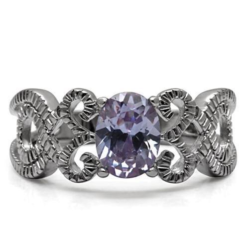 TK079 - Bague en Acier Inoxydable Poli (Sans Placage) de Qualité AAA - deslyshopping