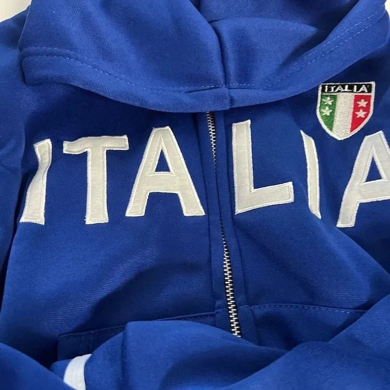 Veste à capuche à motif brodé Italie Y2k - deslyshopping