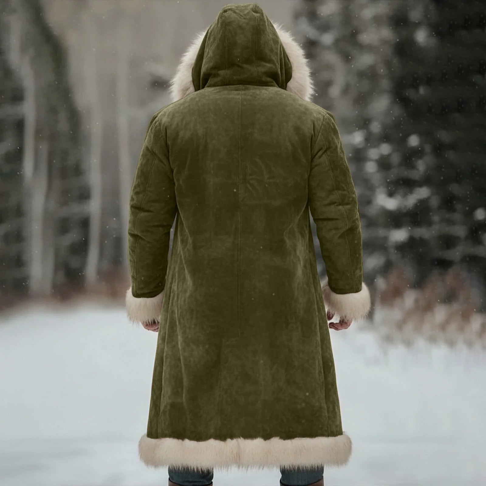 Veste d’Hiver Longue Homme – Manteau Oversize à Capuche - deslyshopping