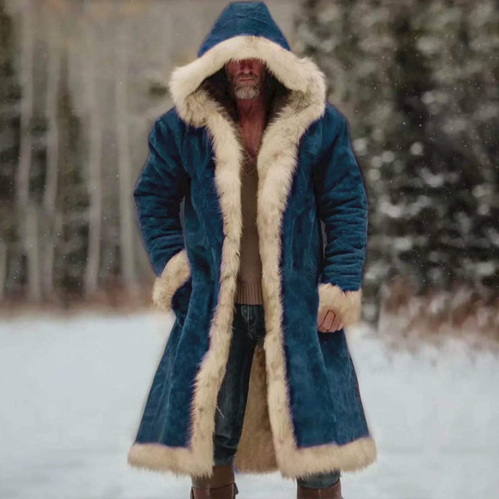 Veste d’Hiver Longue Homme – Manteau Oversize à Capuche - deslyshopping