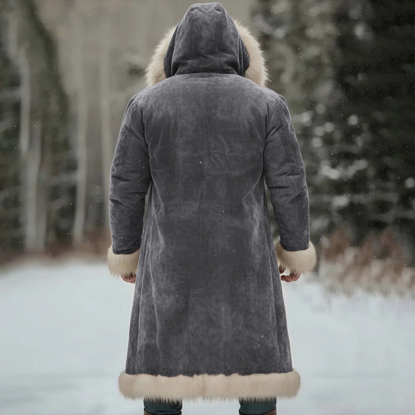 Veste d’Hiver Longue Homme – Manteau Oversize à Capuche - deslyshopping