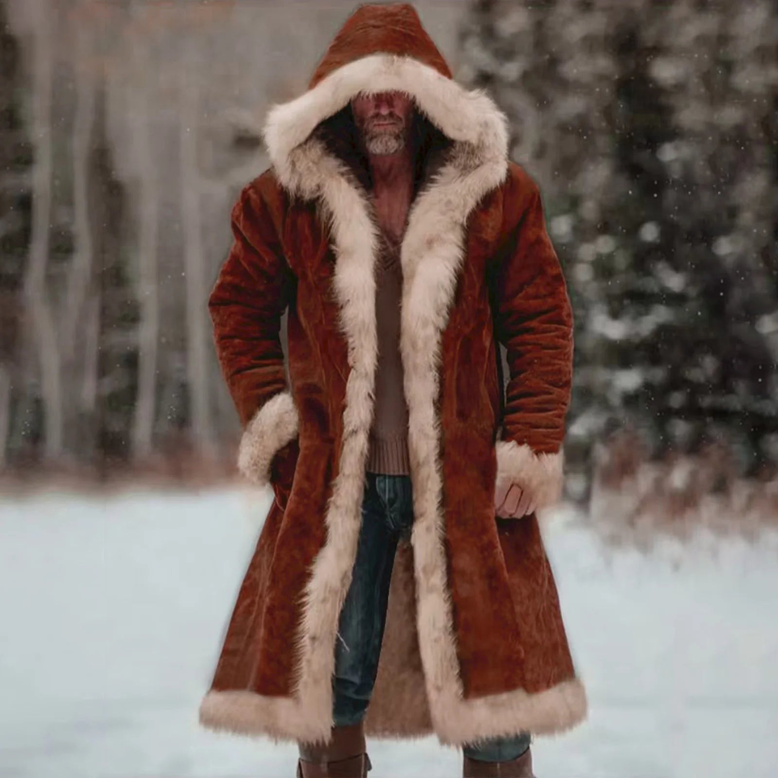 Veste d’Hiver Longue Homme – Manteau Oversize à Capuche - deslyshopping