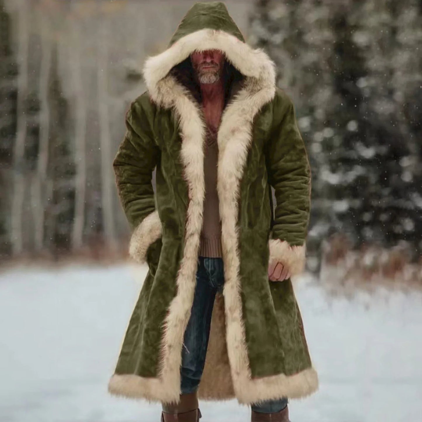 Veste d’Hiver Longue Homme – Manteau Oversize à Capuche - deslyshopping