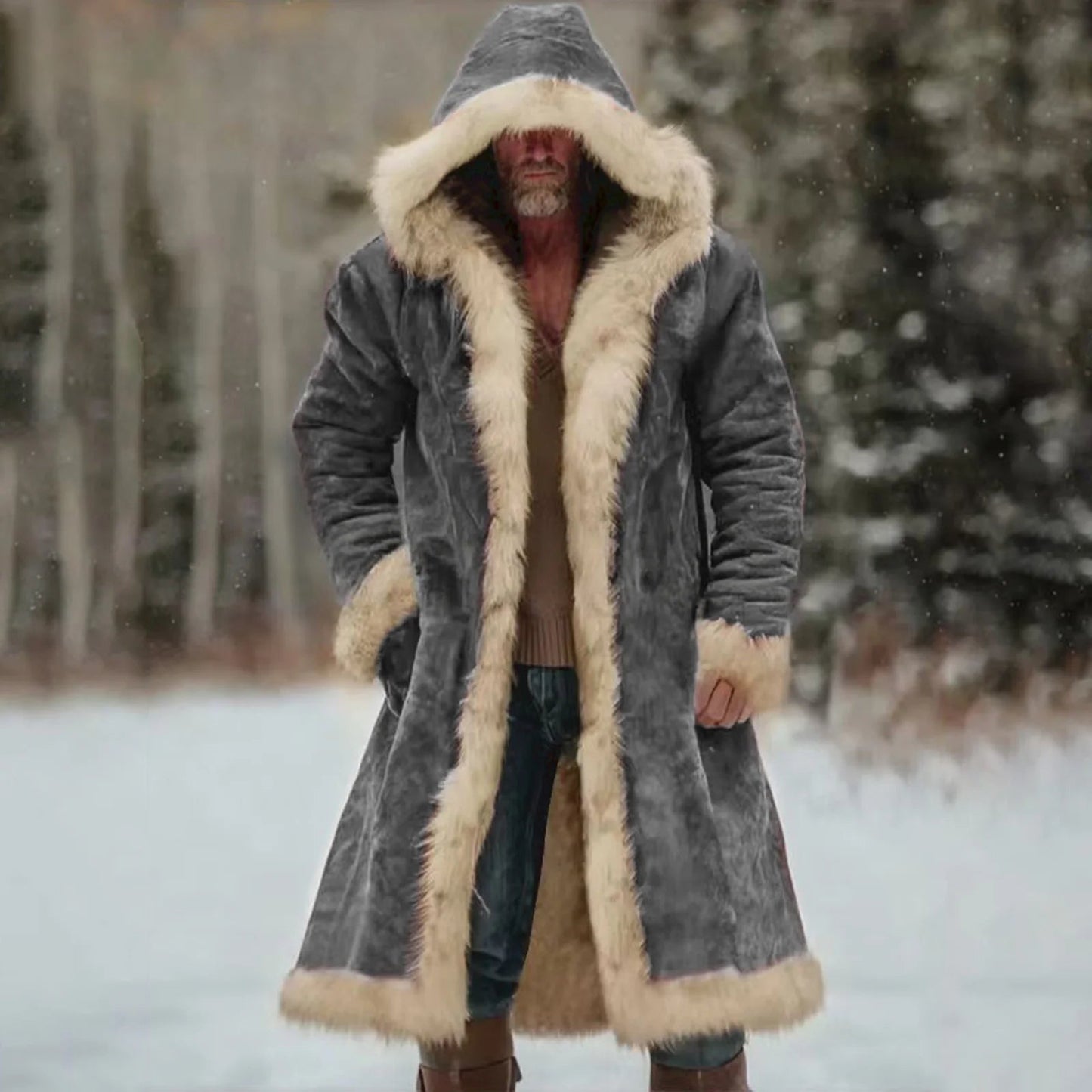 Veste d’Hiver Longue Homme – Manteau Oversize à Capuche - deslyshopping