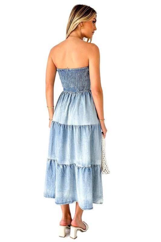 WOMEN DENIM FASHION DRESS - deslyshopping